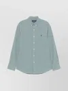 Ralph Lauren Casual Check Pattern Shirt In Cyan