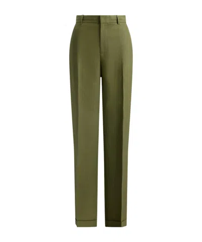 Ralph Lauren Casual Trousers With Belt Loops In Green