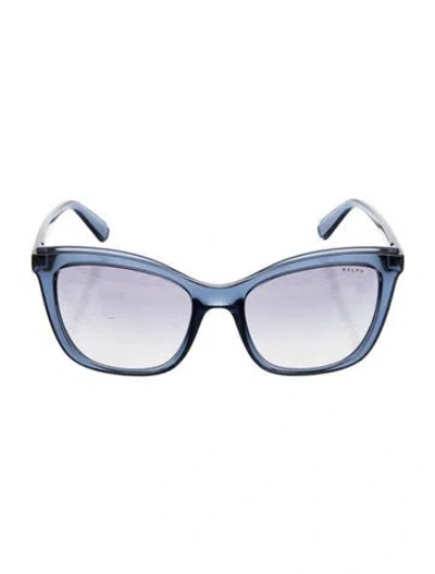 Pre-owned Ralph Lauren Cat-eye Gradient Sunglasses In Blue