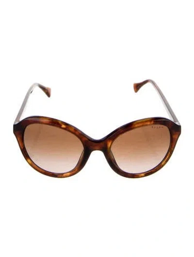 Pre-owned Ralph Lauren Cat-eye Gradient Sunglasses In Brown