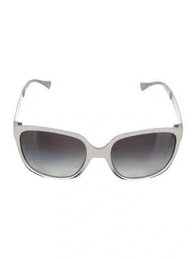 Pre-owned Ralph Lauren Cat-eye Gradient Sunglasses In White