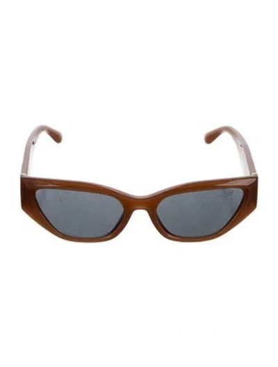 Pre-owned Ralph Lauren Cat-eye Mirrored Sunglasses In Brown