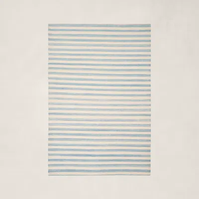 Ralph Lauren Celeste Stripe Rug In Sky In Blue