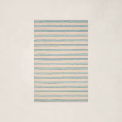 Ralph Lauren Celeste Stripe Rug In Sky In Blue