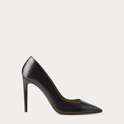 Ralph Lauren Celia 100 Mm Calfskin Pump In Black