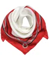 Ralph Lauren Chain Border Square Scarf In Festive Red