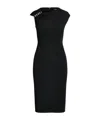 Polo Ralph Lauren Chain-link Detail Midi Dress In Black