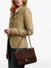Ralph Lauren Suede Medium Bradley Convertible Bag In Brown