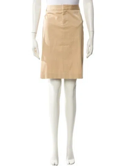 Pre-owned Ralph Lauren Chain-link Accents Knee-length Skirt In Neutral
