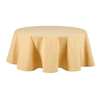 Ralph Lauren Chambray Modern Farmhouse Tablecloth Single Pack 70" Round, Charcoal In Orange