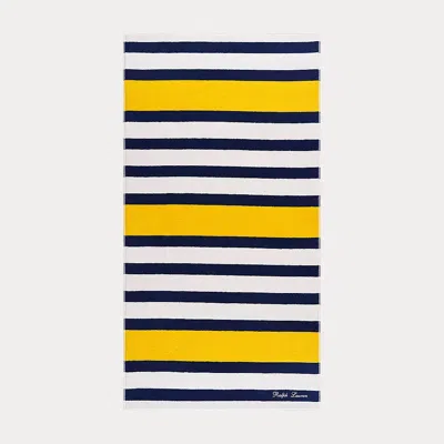 Ralph Lauren Chandler Striped Beach Towel In Yellow
