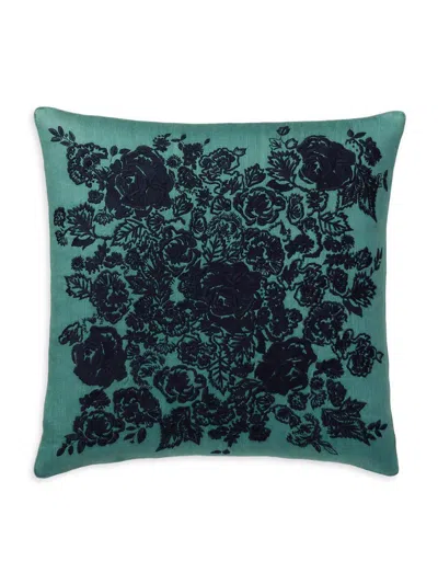 Ralph Lauren Chandley Embroidered Throw Pillow In Blue