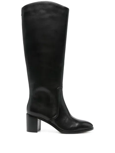RALPH LAUREN "CHARLY" TALL BOOTS,802967813 001 BLACK