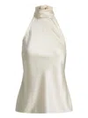 Ralph Lauren Chilton Stretch Silk Charmeuse Top