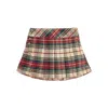Polo Ralph Lauren Multicolor Pleated Skirt With Striped Pattern Detail In Cotton Girl In Multicolor
