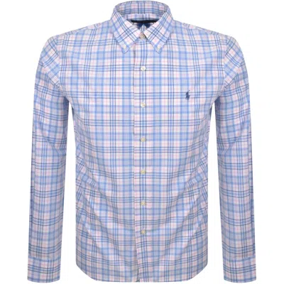 Ralph Lauren Check Long Sleeve Shirt Blue In Multi