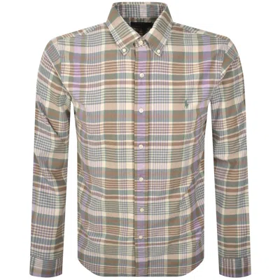Ralph Lauren Check Long Sleeved Shirt Multi In Green