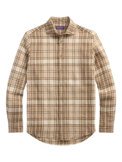 Ralph Lauren Check-print Shirt In Brown