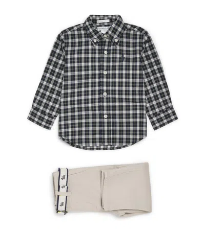 Ralph Lauren Kids' Check Shirt And Trousers In Multi
