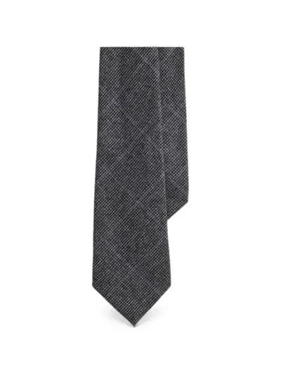 Ralph Lauren Check Wool-blend Tie In Yellow