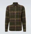 Ralph Lauren Checked Cashmere Shirt In Green