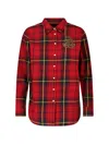 Ralph Lauren Checked Cotton Twill Shirt In Red