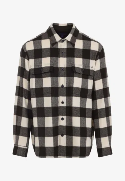 RALPH LAUREN CHECKED WOOL OVERSHIRT