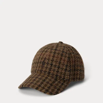 Ralph Lauren Checked Wool Tweed Ball Cap