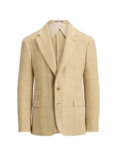 Ralph Lauren Check-pattern Single-breasted Blazer In Neutral