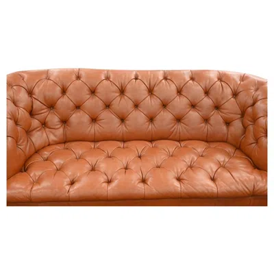 Pre-owned Ralph Lauren Chesterfield Sofa In Orange
