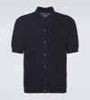 Ralph Lauren Chevron Cotton Polo Shirt In Black