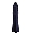 Ralph Lauren Chilton-sleeveless-gown In Navy