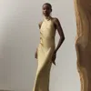 Ralph Lauren Chilton Stretch Satin Evening Dress