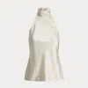 Ralph Lauren Chilton Stretch Silk Charmeuse Top