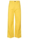 Polo Ralph Lauren Tailored Yellow Cotton Cropped Chinos In Chrome Yellow