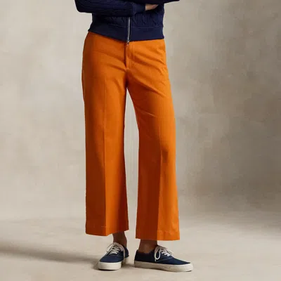 Polo Ralph Lauren Chino Wide-leg Pant In College Orange In Brown