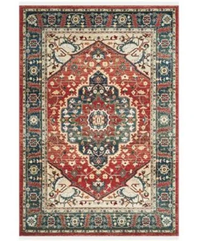 Ralph Lauren Chloe Lrl1221a Red Navy Area Rug In Multi