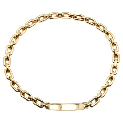 Pre-owned Ralph Lauren Chunky Chain Necklace 18k Id Bar In Multi