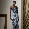 Ralph Lauren Clairee Floral Tiered Maxiskirt In Blue/pearl Multi