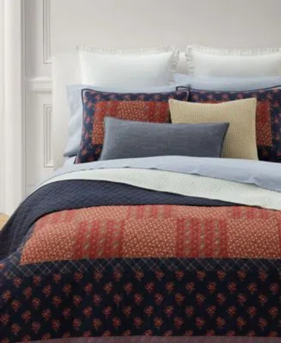 Ralph Lauren Claremont Soft Cotton Floral Quilts In Red