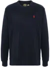Polo Ralph Lauren Logo-embroidered Cable-knit Cashmere Jumper In Blue
