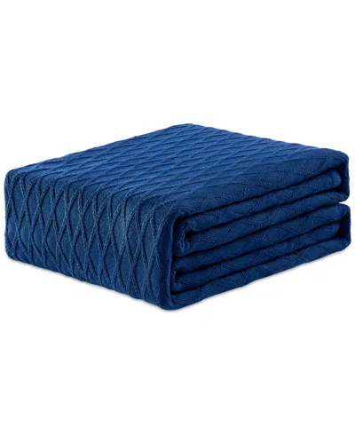 Ralph Lauren Classic Cotton Blanket, Full/queen In Blue