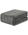 Ralph Lauren Classic Cotton Blanket, Full/queen In Gray