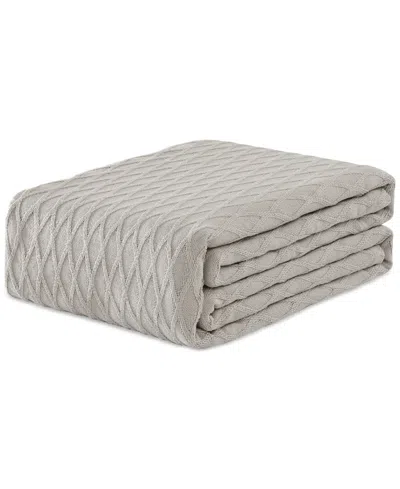 Ralph Lauren Classic Cotton Blanket, Full/queen In Gray