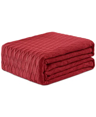 Ralph Lauren Classic Cotton Blanket, King In Red