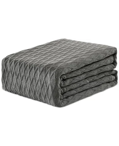 Ralph Lauren Classic Cotton Blanket, Twin In Gray