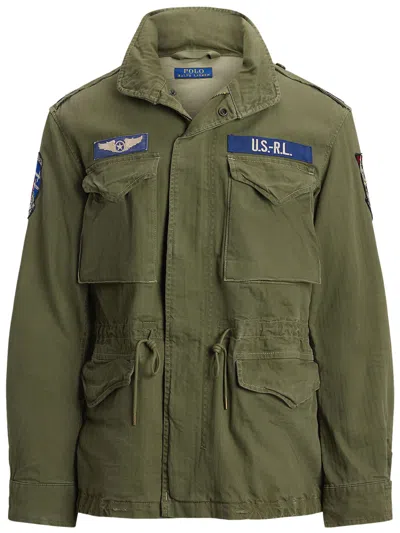 Ralph Lauren Classic Cotton Hooded Coat For Men - Fw25 In Green