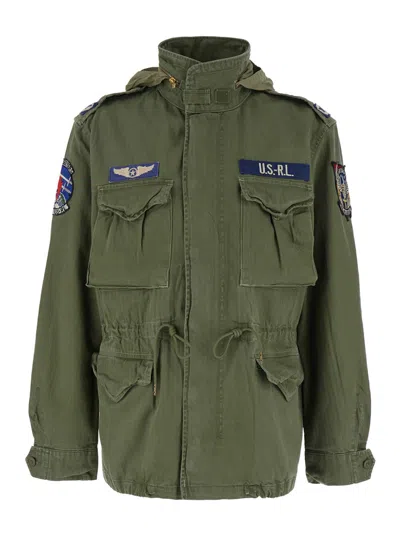Ralph Lauren Classic Cotton Hooded Coat For Men In Green