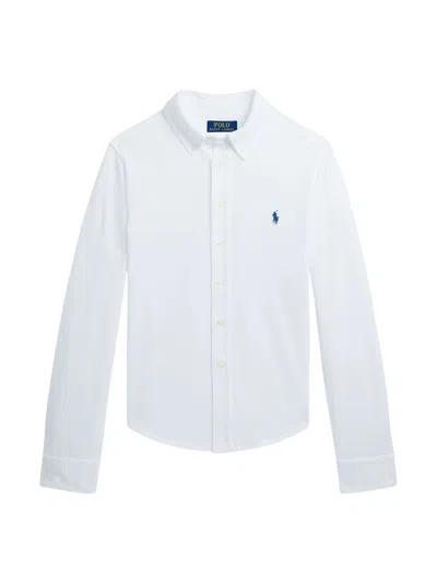 Ralph Lauren Classic Cotton Mini Shirt For Boys In White