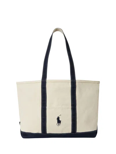 Ralph Lauren Classic Cotton Mini Tote Bag In White